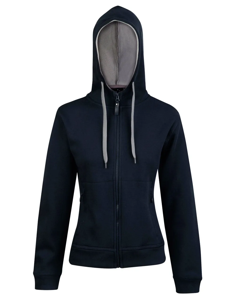 Winning Spirit Women's Full Zip Contrast Bonded Fleece Hoodie (FL18)