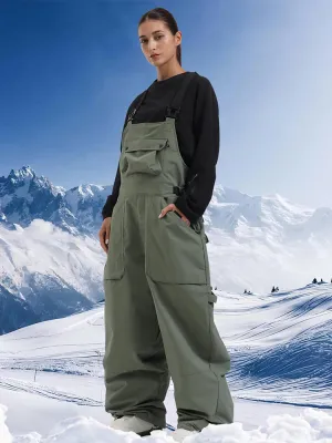 Women Cool Baggy Skiing Bibs Outdoor Snowboard Overalls