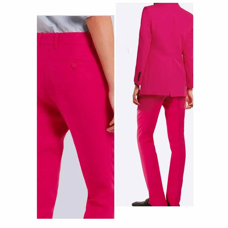 Women Pant Suits 2 Piece Fashion Suits with Blazer Pant Business Suits Color contrast Pantsuits