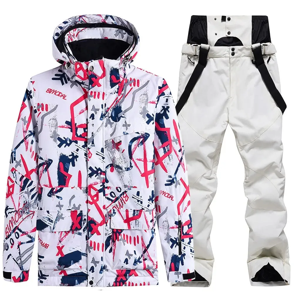 Women's Ski Cargo Jacket & Overall Pants Ski Suits