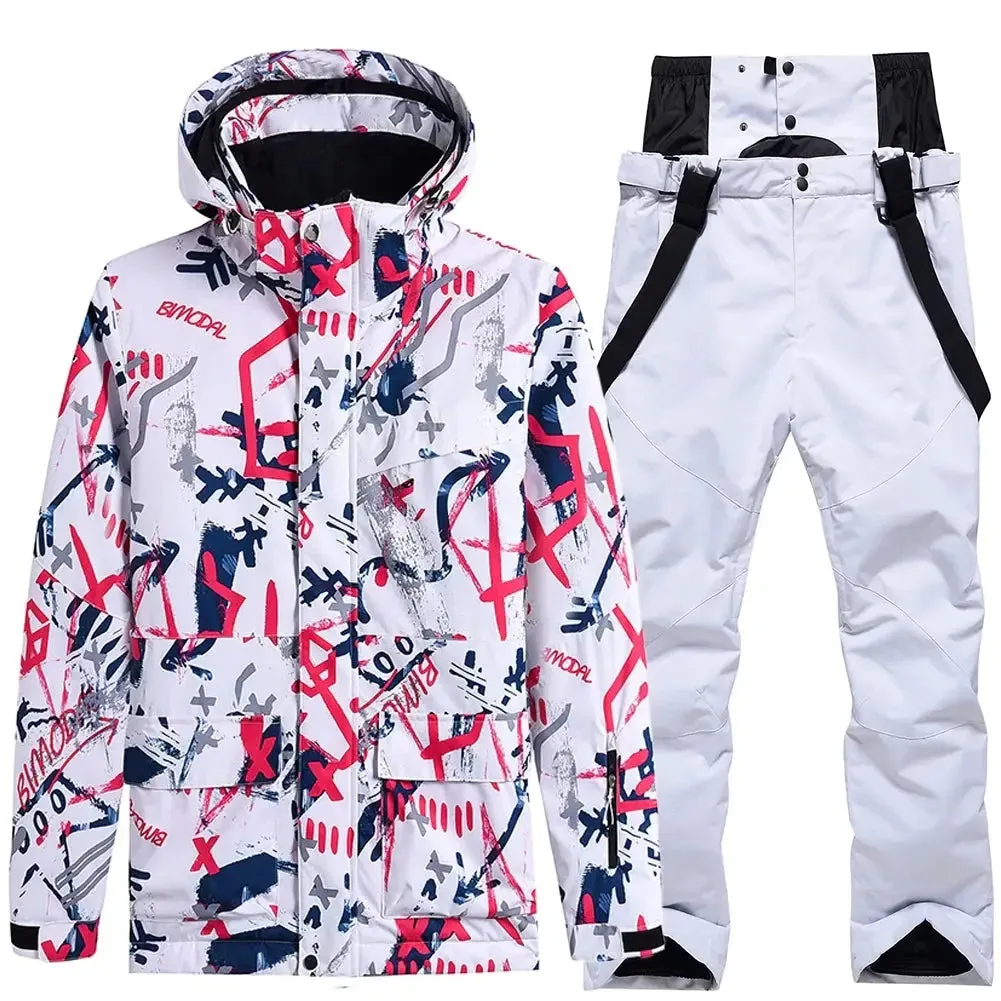 Women's Ski Cargo Jacket & Overall Pants Ski Suits