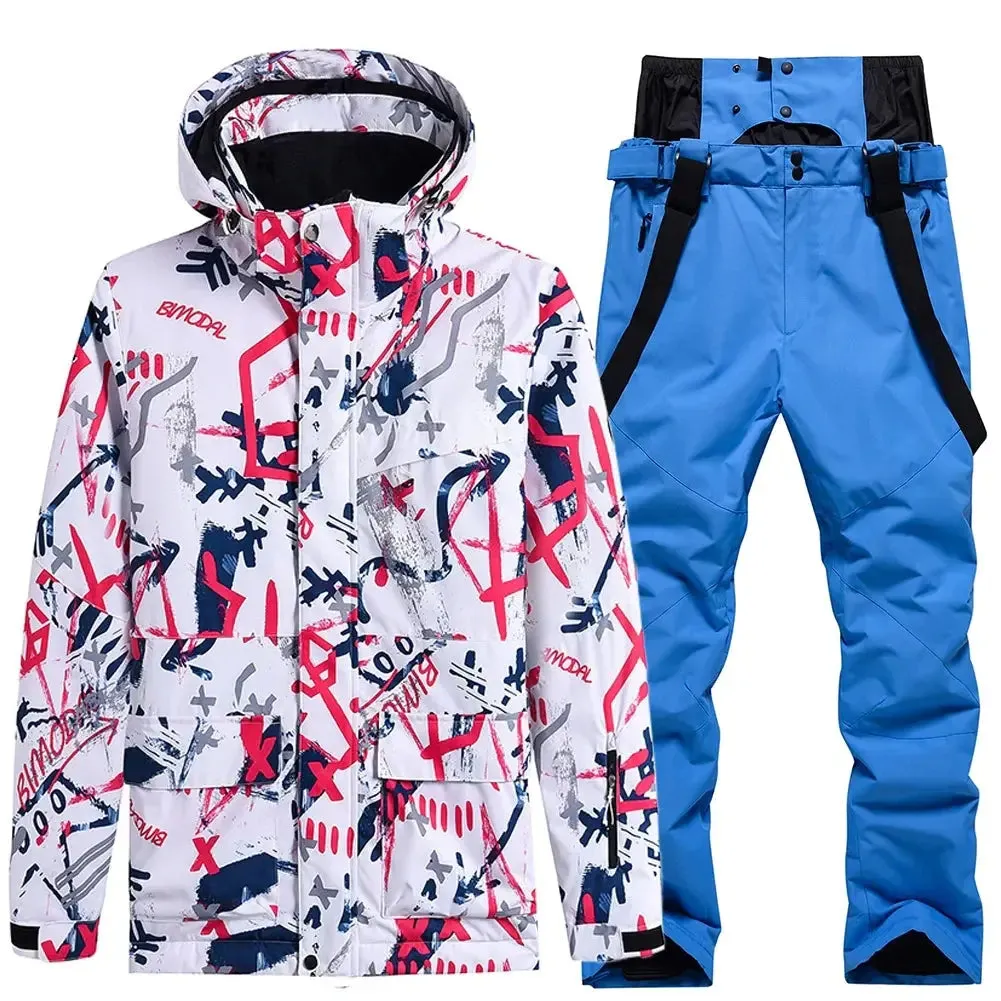 Women's Ski Cargo Jacket & Overall Pants Ski Suits